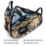 Blue Tiger Protective Face Mask With Filter